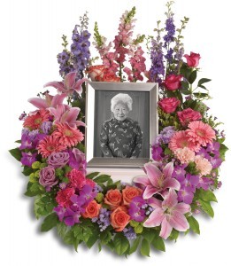 In Memoriam Wreath Photo Flowers