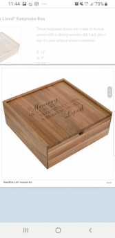 "In memory..." keepsake box 