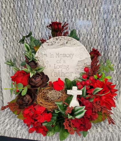 In Memory Loving Father Silk Arrangement 