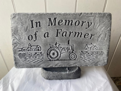 In memory of a farmer stone 