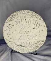 "In Memory of Life" Round Stone 