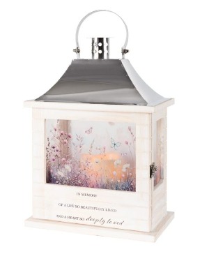 "In Memory" Wooden Slat Lantern Lantern Keepsake