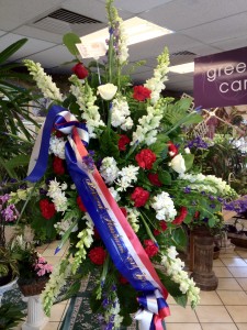 In My Heart Forever Patriotic Standing Spray
