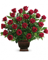 In Our Earts Forever Fresh arrangement 18 roses