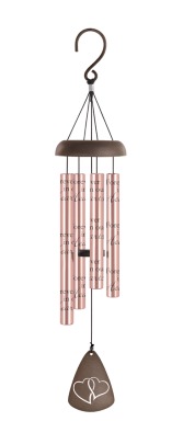 "In Our Hearts" 21" Rose Gold Wind Chime 