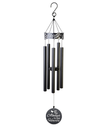 In Our Hearts Lazer Cut Wind Chime in Chicora, PA | Lily Dale Floral Design Studio