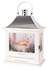 "In Our Home" Wooden Slat Lantern 