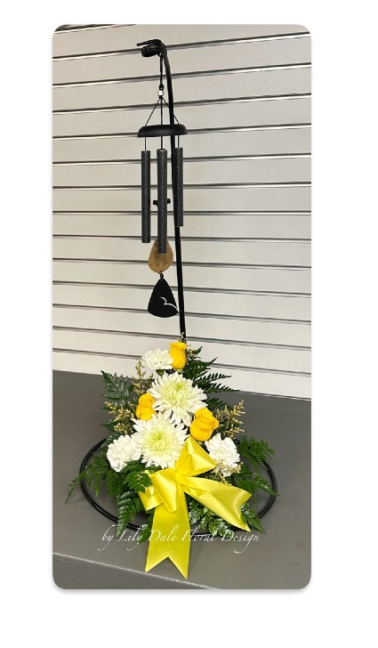 In The Garden Wind Chimes, Flowers & Stand