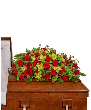 Infinite Love Casket Spray Sympathy Arrangement