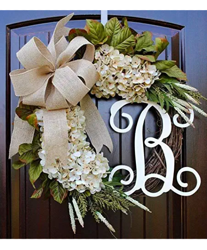 Initial Grapevine Wreath 