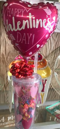 Insulated Travel Cup with Straw Valentine's Day