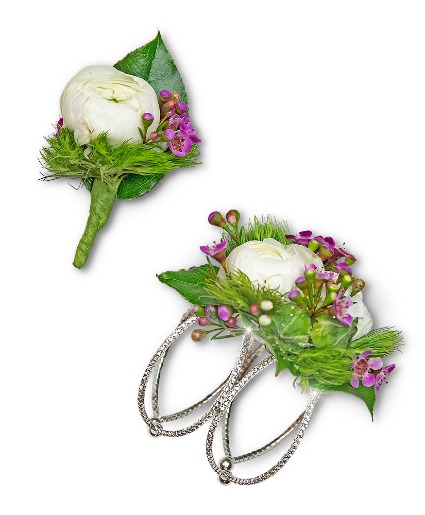 Intrinsic Corsage and Boutonniere Set Flower Arrangement