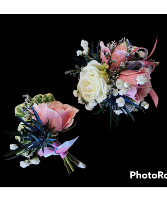 Iridescent Corsage and Boutonniere set