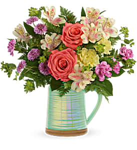 Iridescent pitcher Arrangement