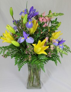 Iris Lily Spring Arrangement
