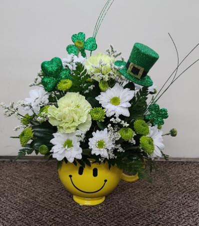 Irish Smiles   FHF-79 Fresh Flower Keepsake Arrangement (Local Delivery Only)
