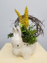 Isabel Bloom Donkey with silk arrangement 