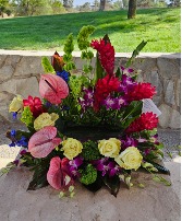 Island Time Tropical  Cremation Urn Arrangement 