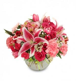 PINK & WHITE DREAMS Flower Arrangement in Val Caron, ON - Petal Pushers