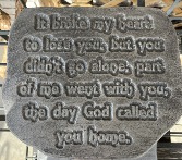 It Broke Memorial Garden Stone
