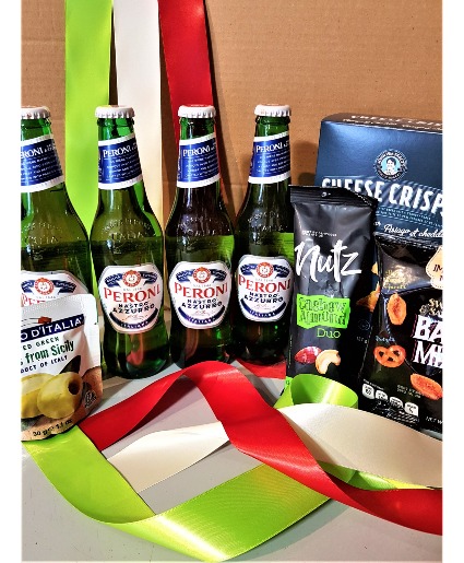 PERONI (Italy) BEER BASKET and snacks