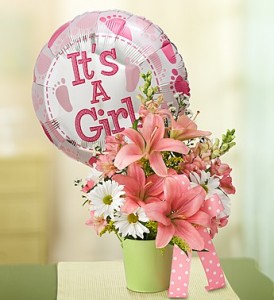 Its a Girl Pink w/ Balloon 