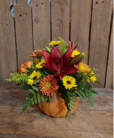 It's the Great Pumpkin!! Arrangement in Brighton, IL | Leanne's Pretty Petals