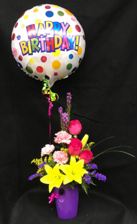 It's Your Birthday with Balloon Vase