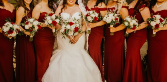 Ivory and red rose  Wedding Flowers