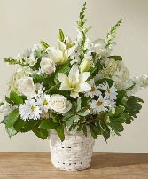 Ivory Elegance Floral Basket  sympathy 