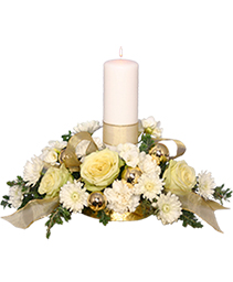 Ivory Light Centerpiece Floral Arrangement