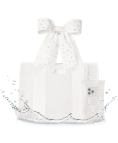 Ivory Pearl Bow Jelly Tote Bag  