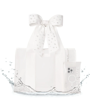 Ivory Pearl Bow Jelly Tote Bag  