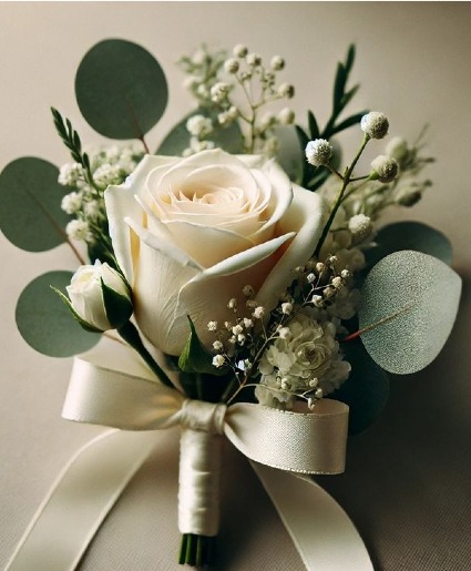 Ivory Touch BOUTONNIERE