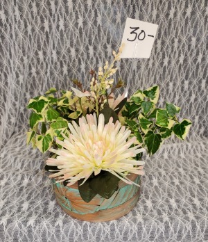 Ivy Succulents w Silk flowers 