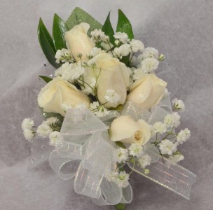 cream corsage