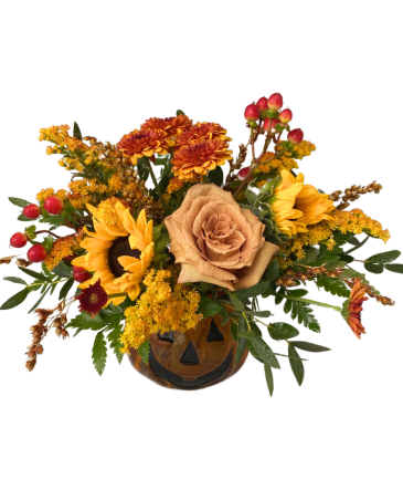 Jack-O-Flower Halloween Arrangement in Roy, UT | Reed Floral Design