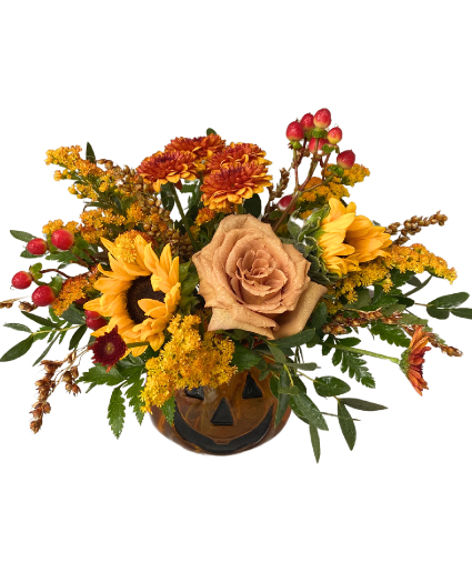 Jack-O-Flower Halloween Arrangement