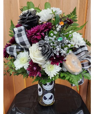 Jack Skeleton  16oz cup with Holloween Florals