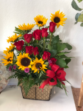 Sunflowers Galore  Rose Arrangement