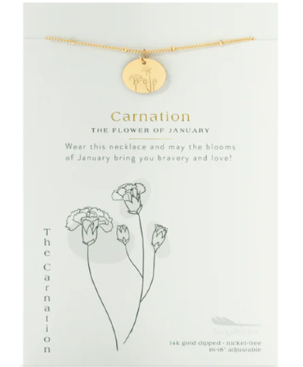 January Birth Flower Necklace 