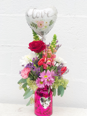 Jar Of Hearts Arrangement in Huntington, TX | LIZA'S GARDEN Jar Of Hearts Arrangement in Huntington, TX | LIZA'S GARDEN