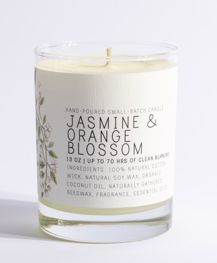 Jasmine and Orange blossom soy wax candle