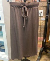 Jersey Knit Skirt-Chocolate Jersey Knit Everyday Skirt 