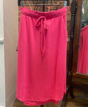 Jersey Knit Skirt-Hot Pink Jersey Knit Everyday Skirt 