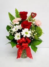 Jessica Rose Vase Flower Arrangement