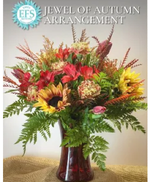 Jewel of autumn Vase arrangment