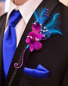 JEWEL TONE ORCHID Boutonniere
