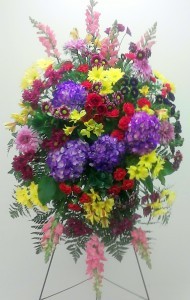 Happy colors funeral spray, MO-117 Fresh floral