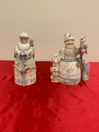 Jim Shore's Woodland Snowman and Santa Christmas Jim Shore
